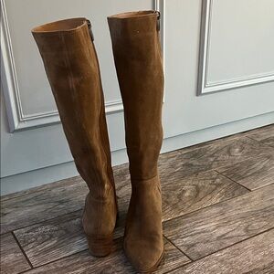 Franco Sarto Brown Suede Knee-High Boots